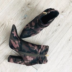 *NEW: Camo Heel Booties
